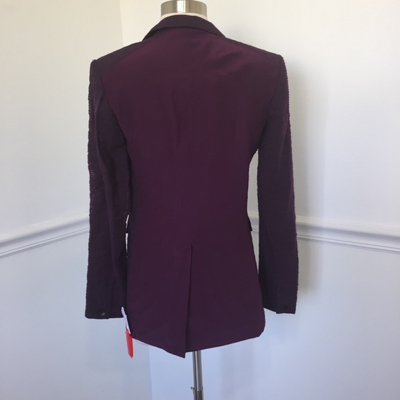 Rag & Bone Purple One Button Blazer - Picture 3 of 6